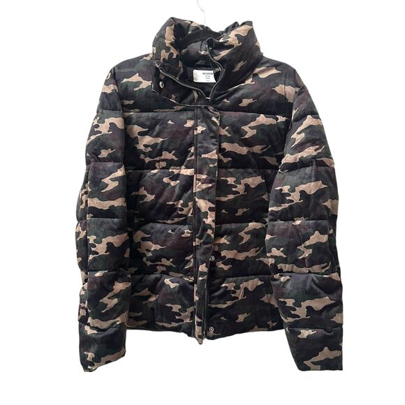 ONE TEASPOON Camo Puffer Jacket‎ Green NWOT Small - Picture 1 of 5